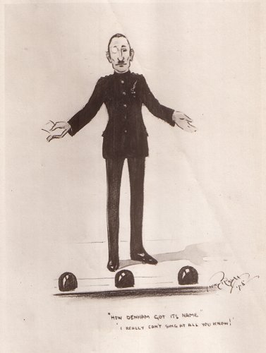 Toni Roylf's caricature of Captain Tom Walls RFC, a famous actor.