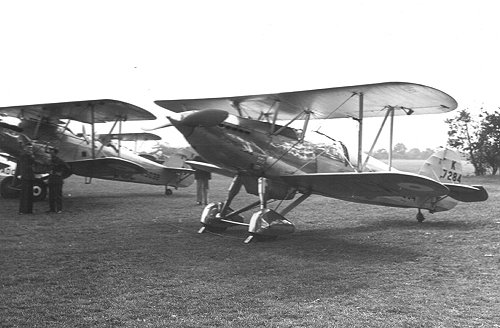 The RAF also greeted the London Green Belt Committee, bringing a variety of aircraft including this Hawker Fury II fighter.