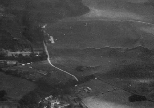Hangar Lane was built along the north edge of the airfield and the hangars repositioned along it. Tilehouse Lane runs across the top of the image.