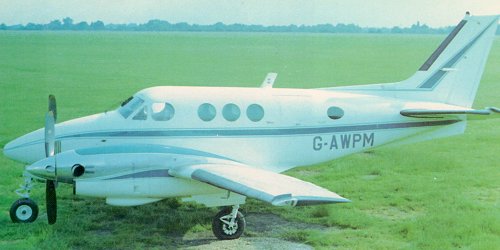 In October 1968, the Beech B90 King Air, G-AWPM, represented a tremendous advance in capablity for the United Biscuits Aviation Division.