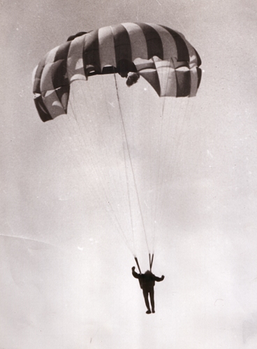 The Chiltern Sky Divers parachute display team took part in the 1970 display.