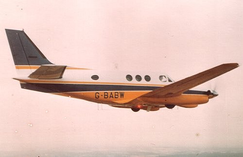 Beechcraft E90 King Air, G-BABW, joined the United Biscuits fleet at Denham in October 1972.