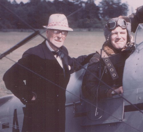 MP for Hillingdon Dr Henry Curran, seen here in a de Havilland dh.82a Tiger Moth with Denham aerodrome founder Dr Myles Bickerton, took the opportunity to see his constituency from the air.