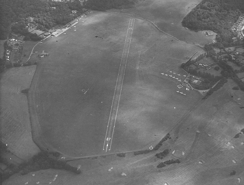 The main runway, 07/25, was clearly marked with chalk in 1975.