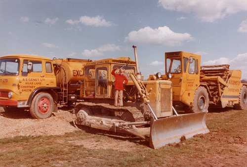 Some of the heavy plant used in the construction of the new runway is inspected by Thomas Paul.