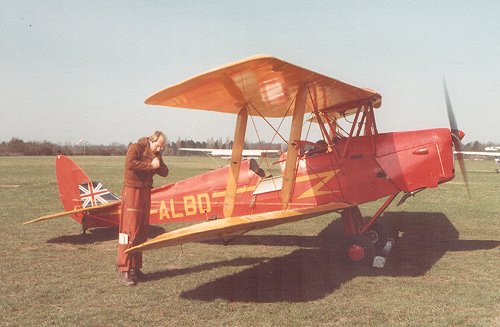 Belgian Doctor Cornelius Hendrik owned this immaculate de Havilland dH.82a Tiger Moth, visiting the aerodrome with a colleague in May.